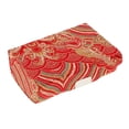 thumbnail image 1 of Estuche de lápiz labial Zulema retro rígido de brocado de seda con espejo rojo, 1 of 8