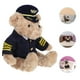 thumbnail image 2 of Oso de peluche suave con uniforme de capitán piloto, lindo oso piloto, muñeco de peluche de capitán de aerolínea, juguete para cumpleaños, bodas y regalos festivos., 2 of 7