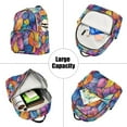 thumbnail image 5 of FORMRS Mini Backpack Purse for Women Travel Daypack Casual Shoulder Bag, Colorful Leaves, 5 of 7