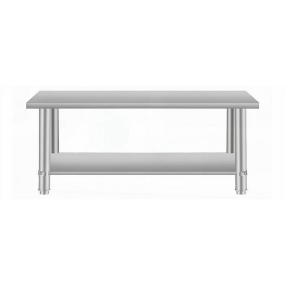 60"*24" Stainless Steel Commercial Work Table for Restaurant & Home with Under Shelf