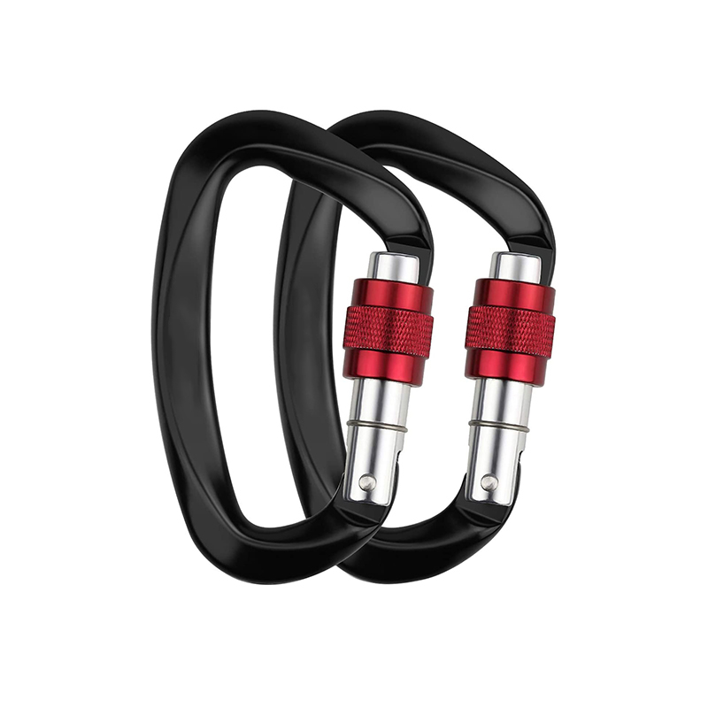 Details about / Steel Carabiner Karabiner Clips Spring Loaded Hook Locking Camping Climbing
