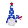 thumbnail image 2 of erdimoy 4th of July Patriotic Light-Up Gnome Figurine, 10.5" LED Knit Plush Gnome with American Flag (2 Styles), 2 of 6