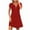 A1 Red, variant on Erwazi Women's Casual Summer Dress Short Sleeve T Shirt Dress Tiered Swing Mini Dresses with Pockets