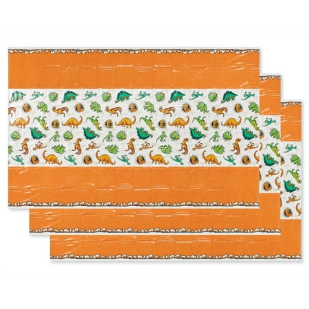 American Greetings Dinosaur Birthday Party Supplies, Plastic Table Covers (3-Count)