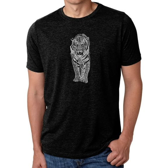 LA Pop Art Men's Premium Blend Word Art T-shirt - TIGER