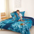 thumbnail image 4 of Feelyou Ocean Tiger Shark Full Size Comforter Sets for Men Kids Boys, Sunlit Animal Bedding Sets, Blue, Blue Reversible, 3pcs, 4 of 6