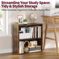 thumbnail image 6 of ALISENED 2 Tiers Shelf Bookcase, Stylish and Functional Bookshelf, Storage Organizer Shelving for Home, Office, Living Room and Bed Room, 6 of 12