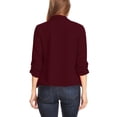thumbnail image 3 of Women's Casual Office Open Draped Front Blazer Jacket with 3/4 Sleeves S-3XL, 3 of 4