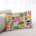 thumbnail image 2 of Color Block Throw Pillow Cover 20 x 36 Inch Decorative Pillow Cover Abstract Minimalist Modern Striped Lumbar Pillowcase Seasonal Rectangle Cushion Case for Couch Sofa Bed Living Room, 2 of 7