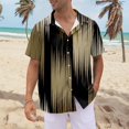 thumbnail image 2 of NAMTYQX Graphic Tees Men Plus Size Casual Light Hawaiian Printed Vneck Short Sleeve Button Up Mens Graphic T-Shirts Khaki Size 4XL, 2 of 5