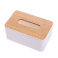 thumbnail image 1 of Caja de pañuelos de bambú 21cm blanco, 1 of 4