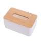 thumbnail image 1 of Caja de pañuelos de bambú 21cm blanco, 1 of 4