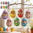 thumbnail image 4 of YingYouFu Easter Hanging Eggs, Multicolored Easter Egg Hanging Ornaments, Decorative Hand Painted Ball DIY Crafts Tree Ornaments for Decoration, 4 of 7