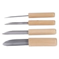thumbnail image 4 of Clay Hole Cutters, Smoothly Rust Resistance Stainless Steel Clay Hole Cutter Tool Wood Handle Comfortable Touch Semi Circle  For Rubber, 4 of 8