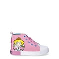 thumbnail image 3 of Super Mario Princess Peach Little Girl & Big Girl High Top Sneakers, 3 of 5