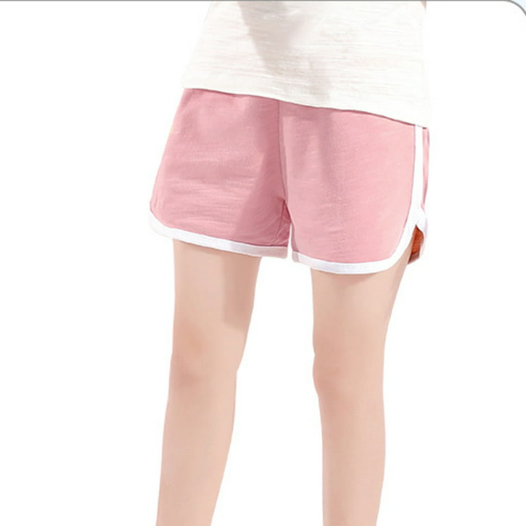 Pedort Girls Shorts Plus Size Elastic Waist Comfy Summer Shorts