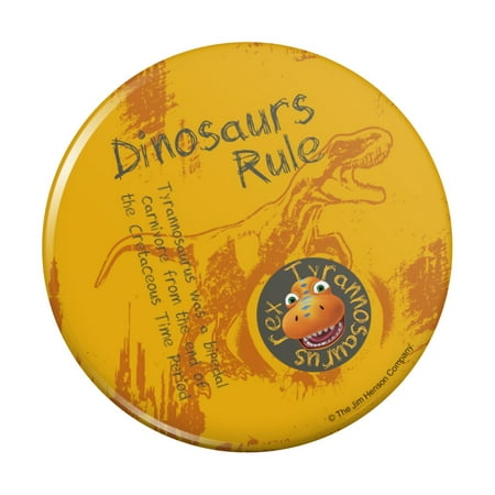 

Dinosaurs Rule T-Rex Dinosaur Train Kitchen Refrigerator Locker Button Magnet