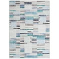 thumbnail image 2 of Aoile 9x12 Area Rug Washable Rug, Soft Abstract Checkered Rug for Bedroom, Non Slip Stain Resistant Throw Carpet, Blue, 2 of 7