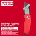 thumbnail image 2 of Hyper Tough Compact Folding Utility Knife with Quick-Change Blade Design, 2 of 9