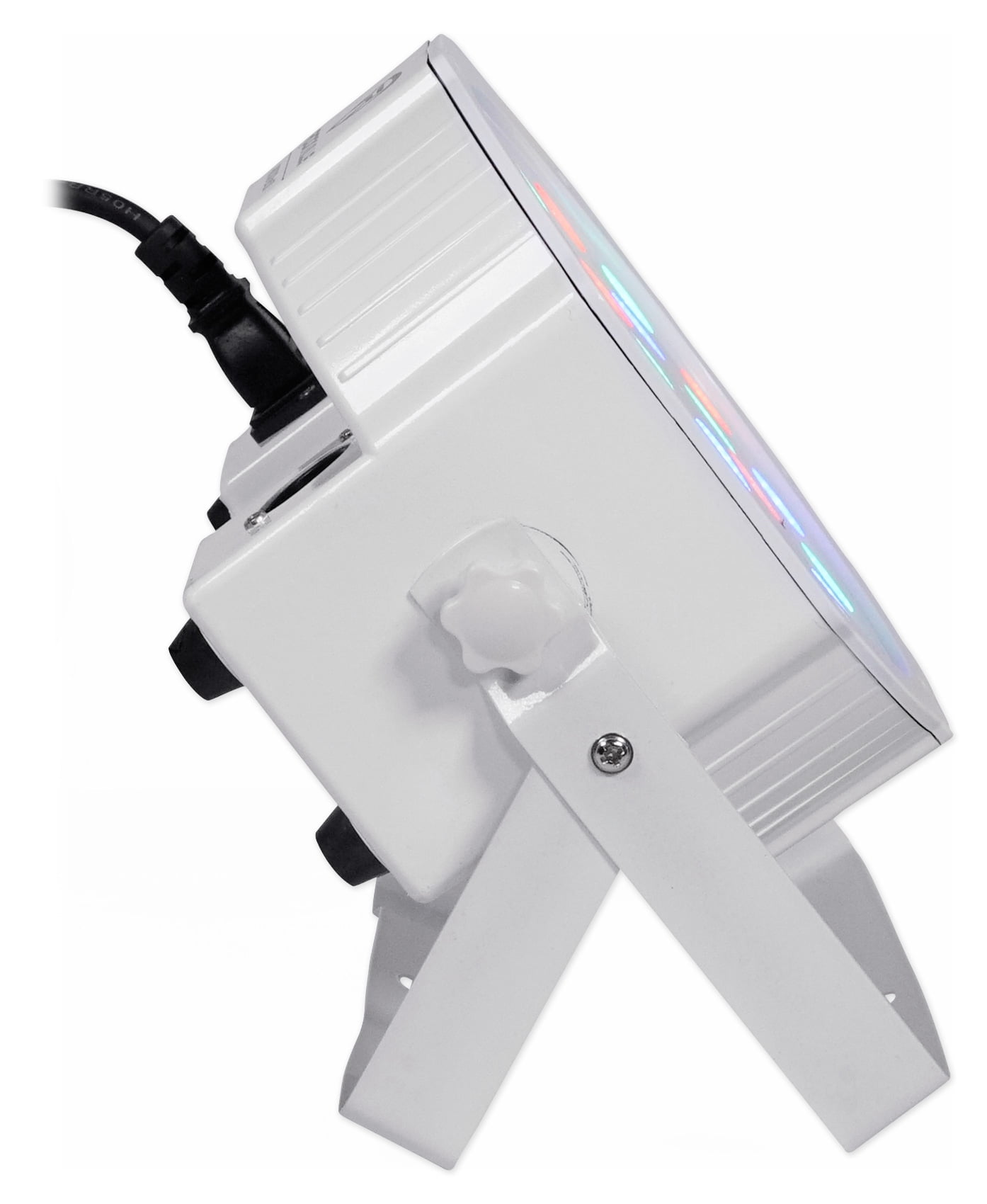 Rockville RockPAR50 White Compact 24W LED RGB Par Can DJ/Club/Stage Wash Light, DMX Control, Daisy-Chain Power, Sound-Activated, for Parties, Weddings, and Live Performances