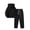 Black, variant on WIZUTIZ Men's Casual Set Solid Color Long Sleeve Pullover Hoodie Top Elastic Waist Drawstring Straight Leg Pants Two-Piece Outfit Polyester for Beach Party Daily All-Season Wear