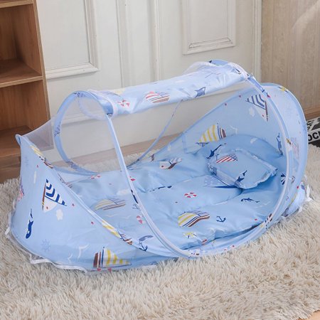 3pcs Bebe Voyage Lit Ensemble Se Pliant Pop Up Tente De Sommeil De Bebe Avec Oreiller Et Sac De Musique Walmart Canada