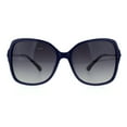 thumbnail image 2 of Polarized Lens Rhinestone Bling Buckle Hinge Rectangular Butterfly Sunglasses Blue Smoke, 2 of 4