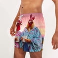 thumbnail image 4 of Mens Summer Beach Shorts Novelty Print Casual Loose Shorts on Clearance Multicolor,M, 4 of 6