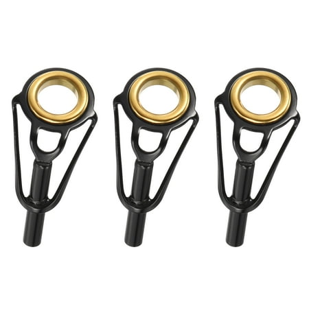 Uxcell 2.2mm Tube Dia Fishing Rod Tips Repair Kit Stainless Steel Ring Guide 3 Pack