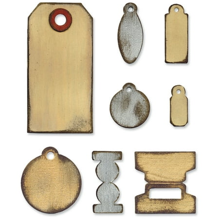 Sizzix Bigz Die By Tim Holtz 5.5"X6" Tiny Tabs & Tags