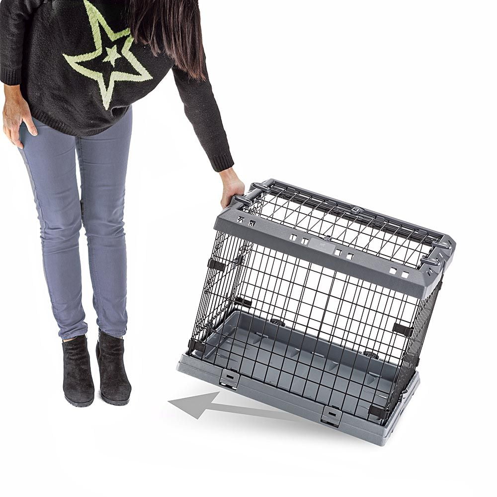 Superior Hybrid ECO Dog Crate and Playpen, 36-inch Dog Crate, Gray