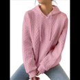 thumbnail image 2 of Sudadera con Capucha para Mujer, A , Cálida, Informal, Holgada, de Gran Tamaño. Rosa M, 2 of 7