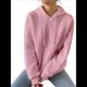 thumbnail image 2 of Sudadera con Capucha para Mujer, A , Cálida, Informal, Holgada, de Gran Tamaño. Rosa M, 2 of 7