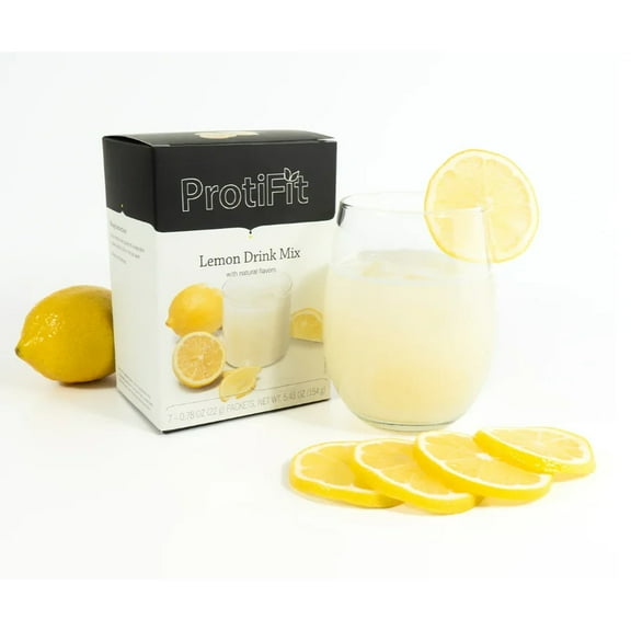 PROTIFIT - High Protein Fruit Flavored Powder Drink Mix 7 Servings Per Box (Lemon)