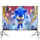 thumbnail image 3 of Juego sorpresa Sonic Kid fiesta de cumpleaños familiar suministros desechables pancarta colgante para pastel globos de bandera Sonic Set decoración de cumpleaños, 3 of 5