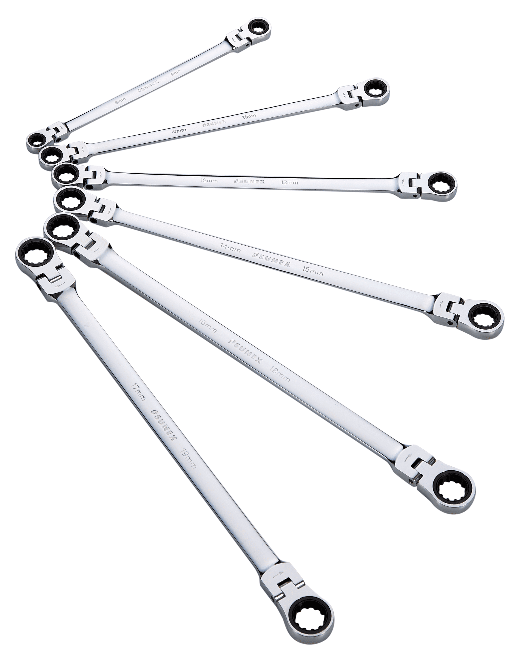 6 Piece Extra Long Double Box Ratcheting Wrench Set