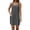 Dark Gray, variant on Shift Dresses for Women Square Neck Sleeveless Button Detail Midi Dress with Pockets Casual Summer Vacation Sundress Blue S