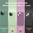 thumbnail image 6 of Compatible with iPhone 13 Pro Max Case, Liquid Silicone Full Body Protective Case with [Anti-Scratch] [Soft Microfiber Lining] [Camera Protective] for iPhone 13 Pro Max 6.7 inch, Pine Green, 6 of 14