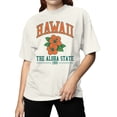 thumbnail image 2 of Hawaii Aloha State Floral Design Women's T-shirt, 2 of 3