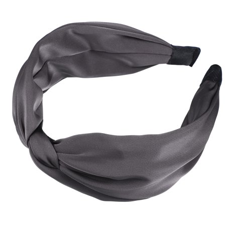Vocoste Satin Twist Headband Hairband for Women Dark Gray 1.97 Inch Wide 1 Pcs