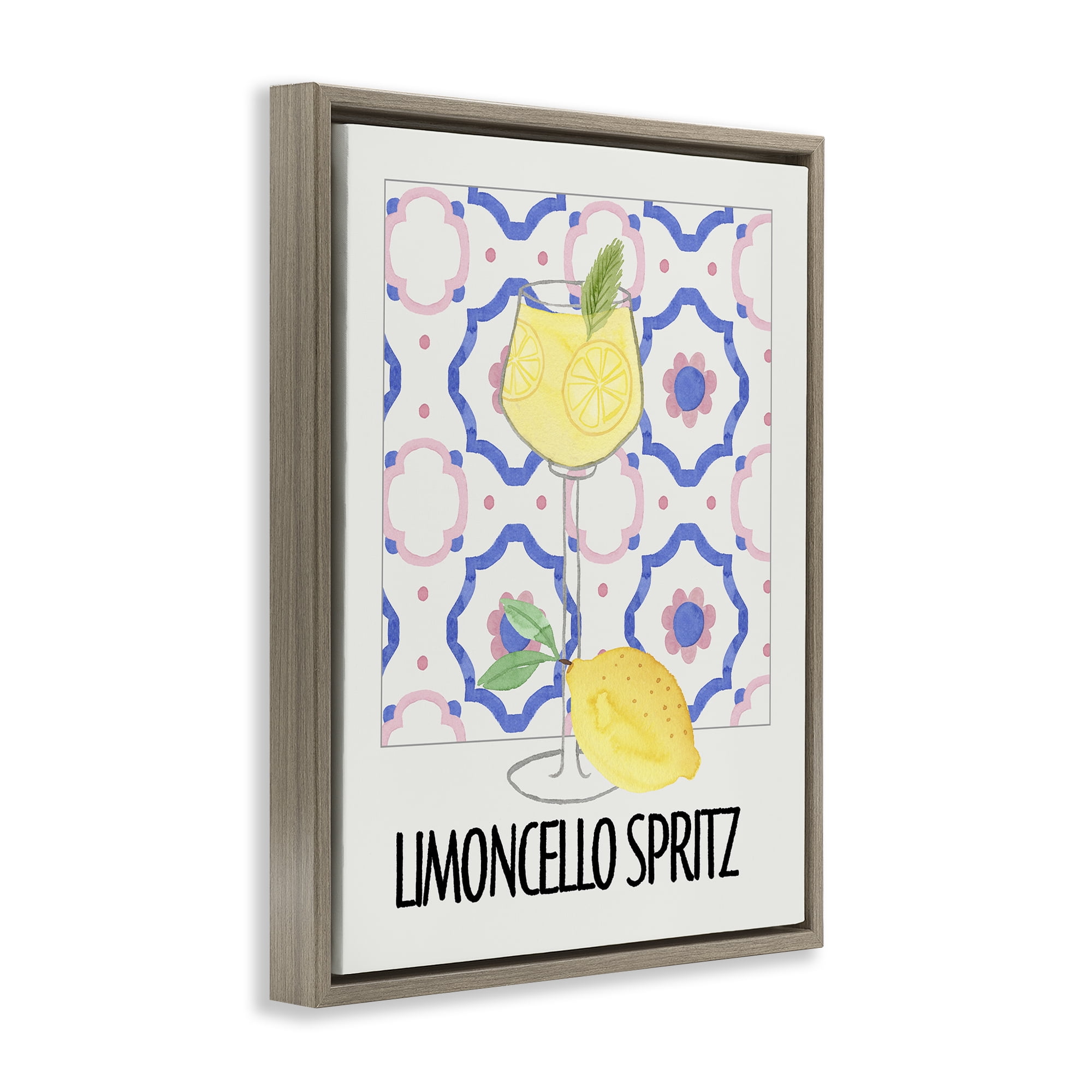 Stupell Industries Italy Spritz on My Mind Brown Framed Floater Canvas Wall Art, design by Nina Jacobs