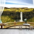 thumbnail image 3 of IDEA4WALL 4pcs Landscape from Balcony Peel and Stick Wallpaper Removable Wall Murals Large Wall Stickers for Home Decoration, 66"x24", 3 of 5