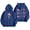 Blue, variant on Norvella Womens Cross Bow Print Hoodies Oversized Long Sleeve Hooded Sweatshirt Front Pocket Loose Fit Ribbed Pullover Top