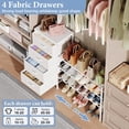 thumbnail image 4 of Expandable Closet Organizers and Storage, 4 Drawer Dresser, White Fabric Storage Dresser, Clothes Shelves for Kids, Purse Organizer Small Shoe Rack for Closet Bedroom, 4 of 18