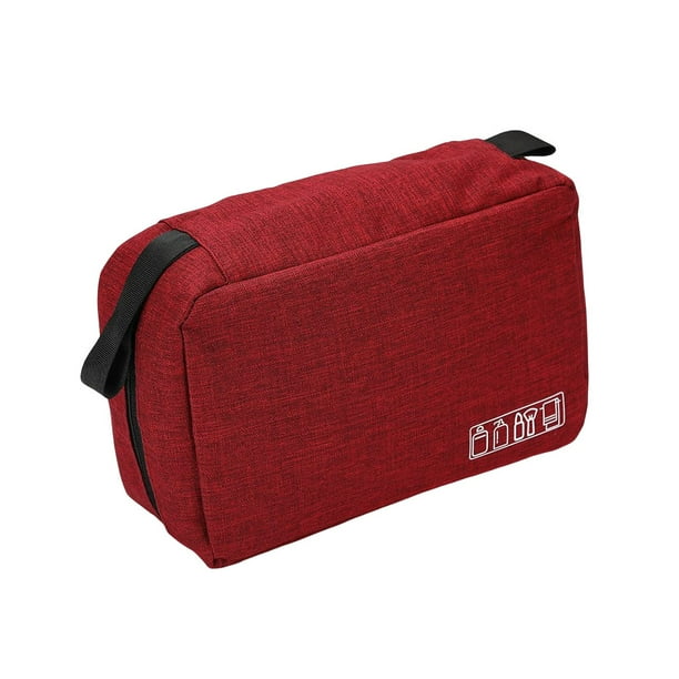 Bolsa de almacenamiento colgante de viaje, neceser, accesorios impermeables Unisex, organizador plegable de maquillaje, suministro comercial de Almacenamiento y organización del hogar Vino rojo Cateissary HA080984-04