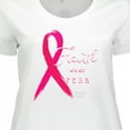 thumbnail image 4 of Inktastic Faith over Fear Breast Cancer Awareness with Pink Ribbon Women's Plus Size T-Shirt, 4 of 5
