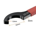 thumbnail image 2 of C Hook Spanner Wrench Collet Chuck for 22-26mm Round Nut, w Red Non-slip Handle, 2 of 4