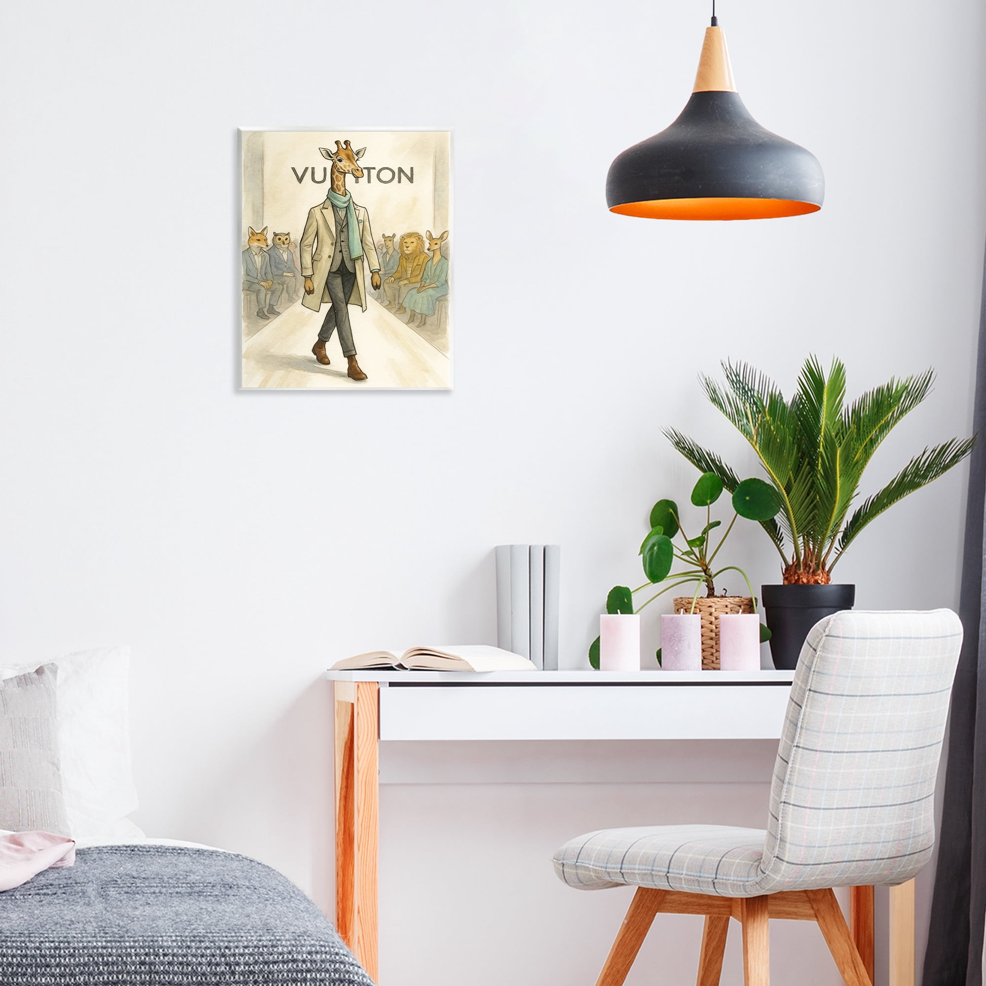 Stupell Industries Fashion Runway Giraffe Wall Plaque Art, design by Grotto Studios