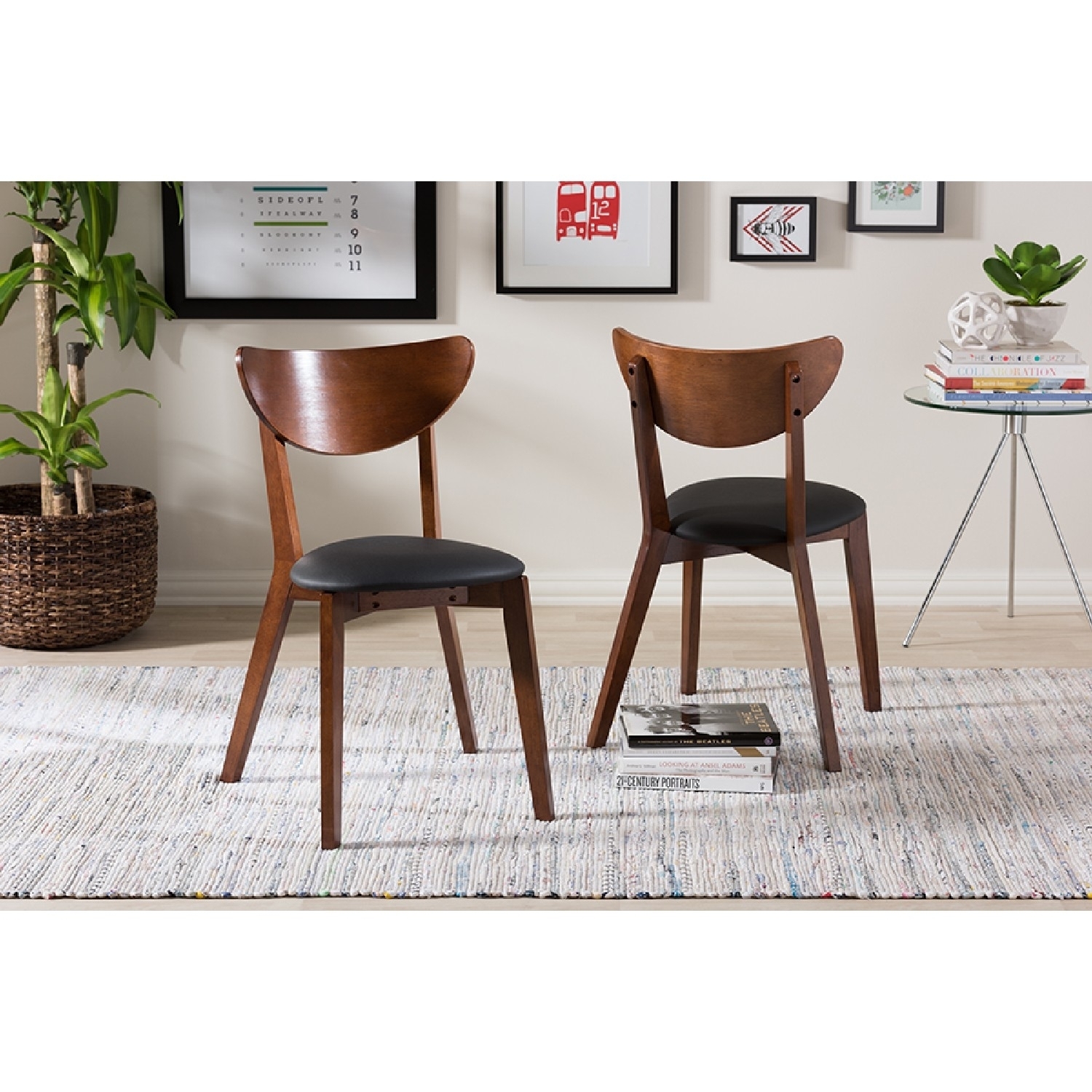 Sansa Dining Chair - Distressed Black/Cream - IN STOCK - Canalside