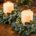 thumbnail image 4 of Candle Rings Set of 2, Mini Wreaths for Pillar Candles, Modern Table Centerpiece for Wedding, Rustic All- Home & Wall Decor, 1Pack A, 4 of 6